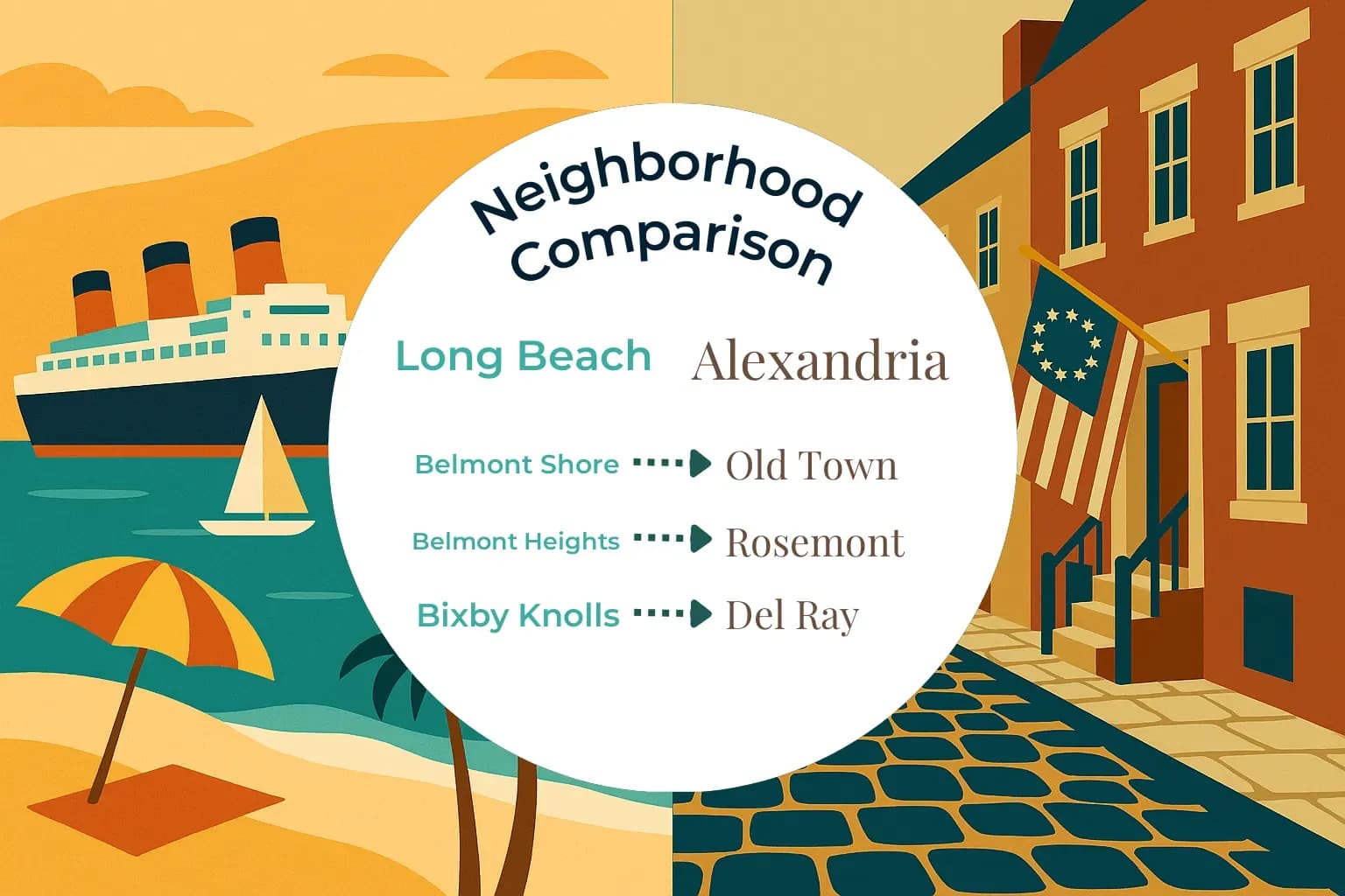 Long Beach vs Alexandria Neighborhood Comparison