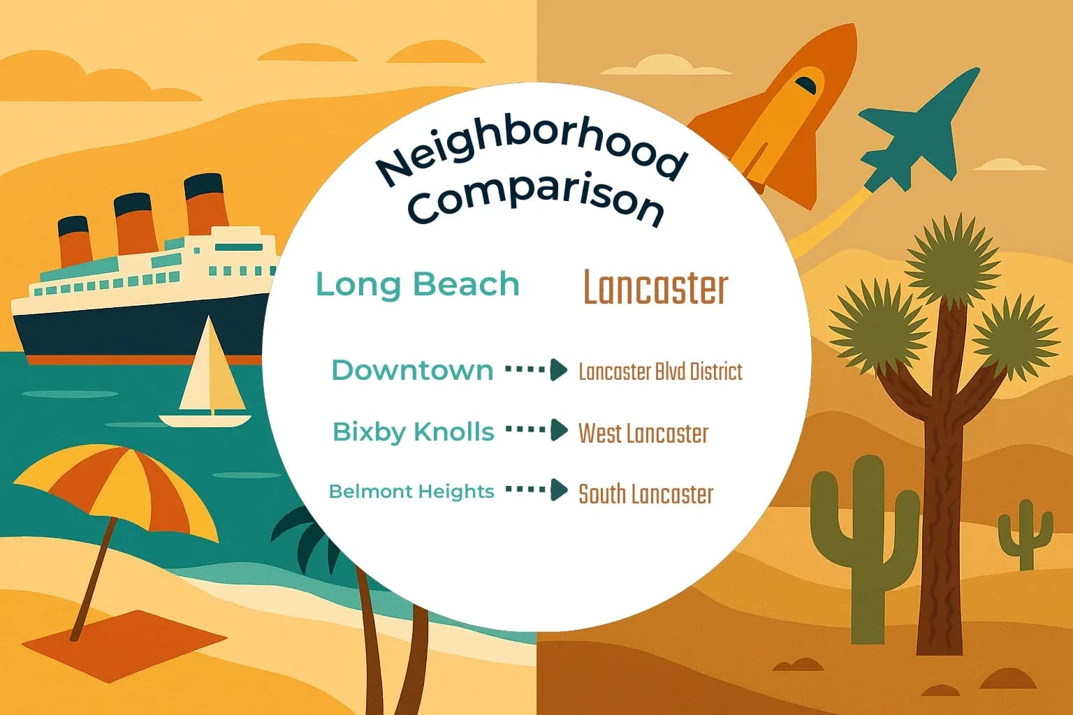 Long Beach vs Lancaster Neighborhood Comparison