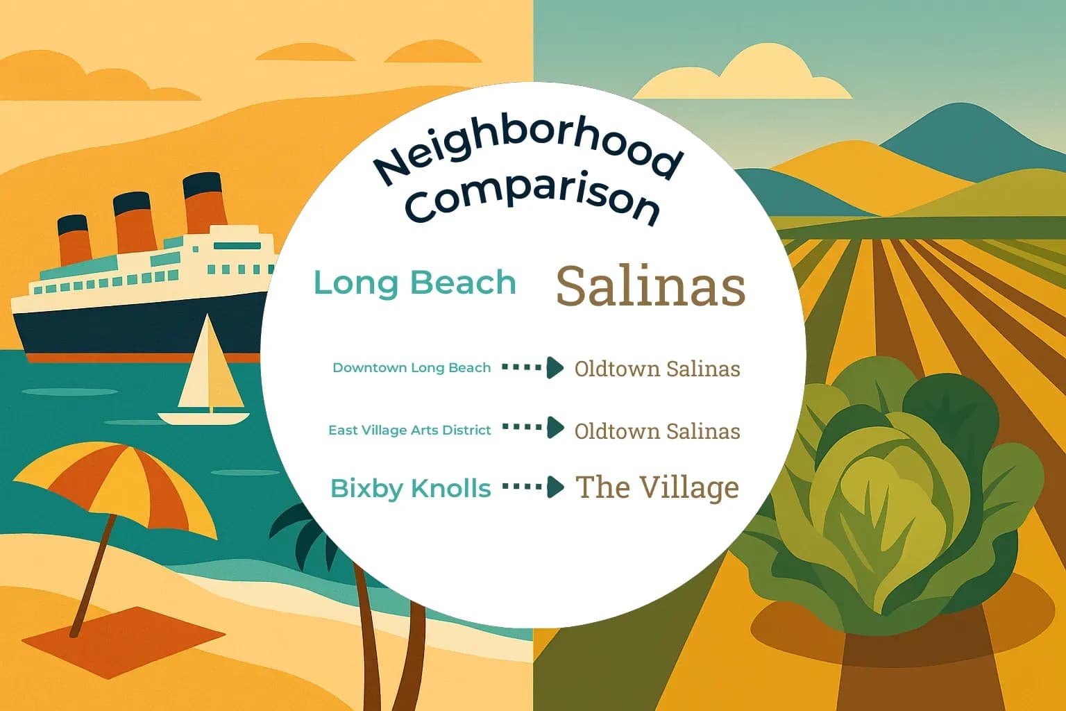 Long Beach vs Salinas Neighborhood Comparison