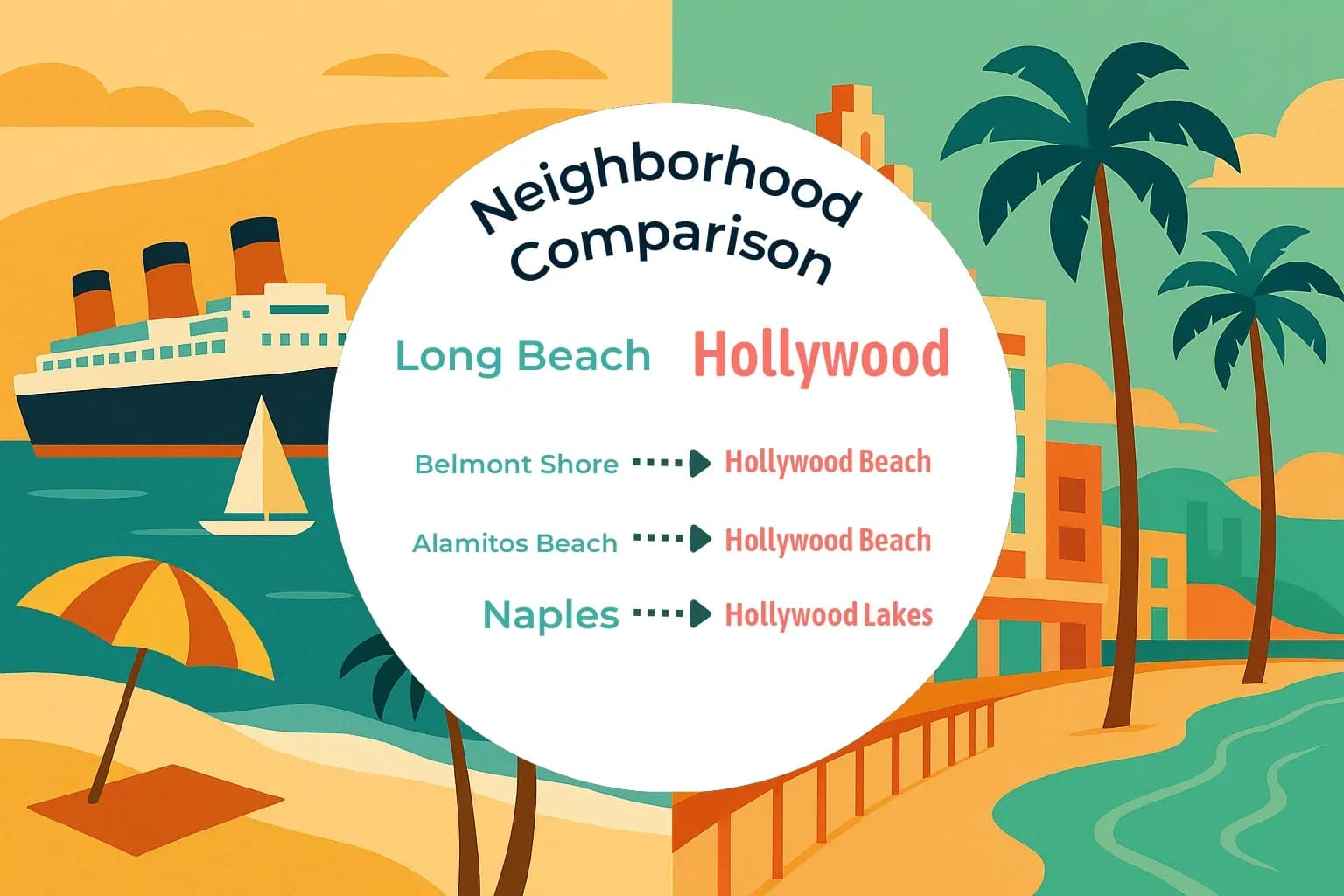 Long Beach vs Hollywood Neighborhood Comparison