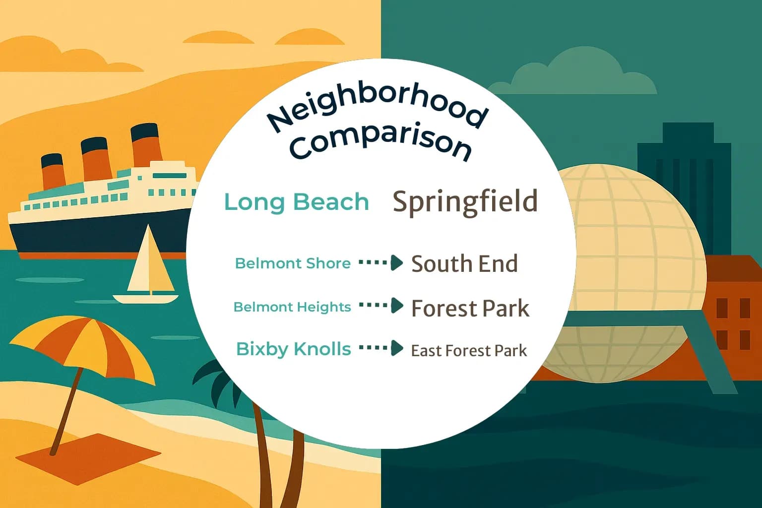 Long Beach vs Springfield Neighborhood Comparison