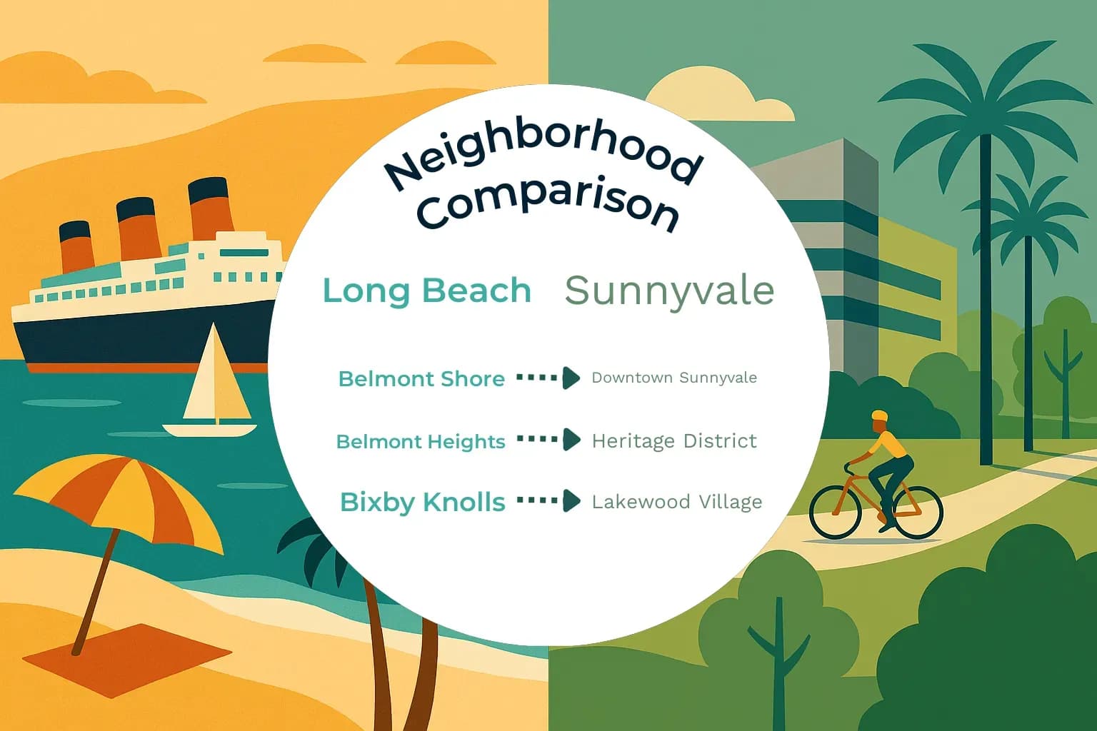 Long Beach vs Sunnyvale Neighborhood Comparison