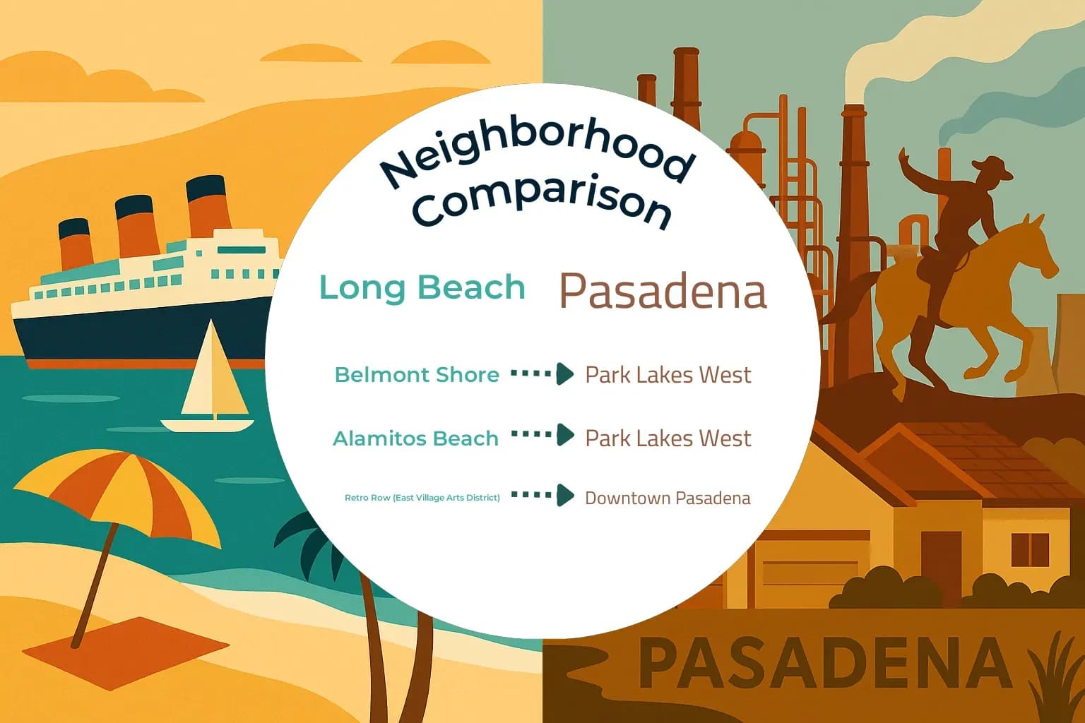Long Beach vs Pasadena Neighborhood Comparison