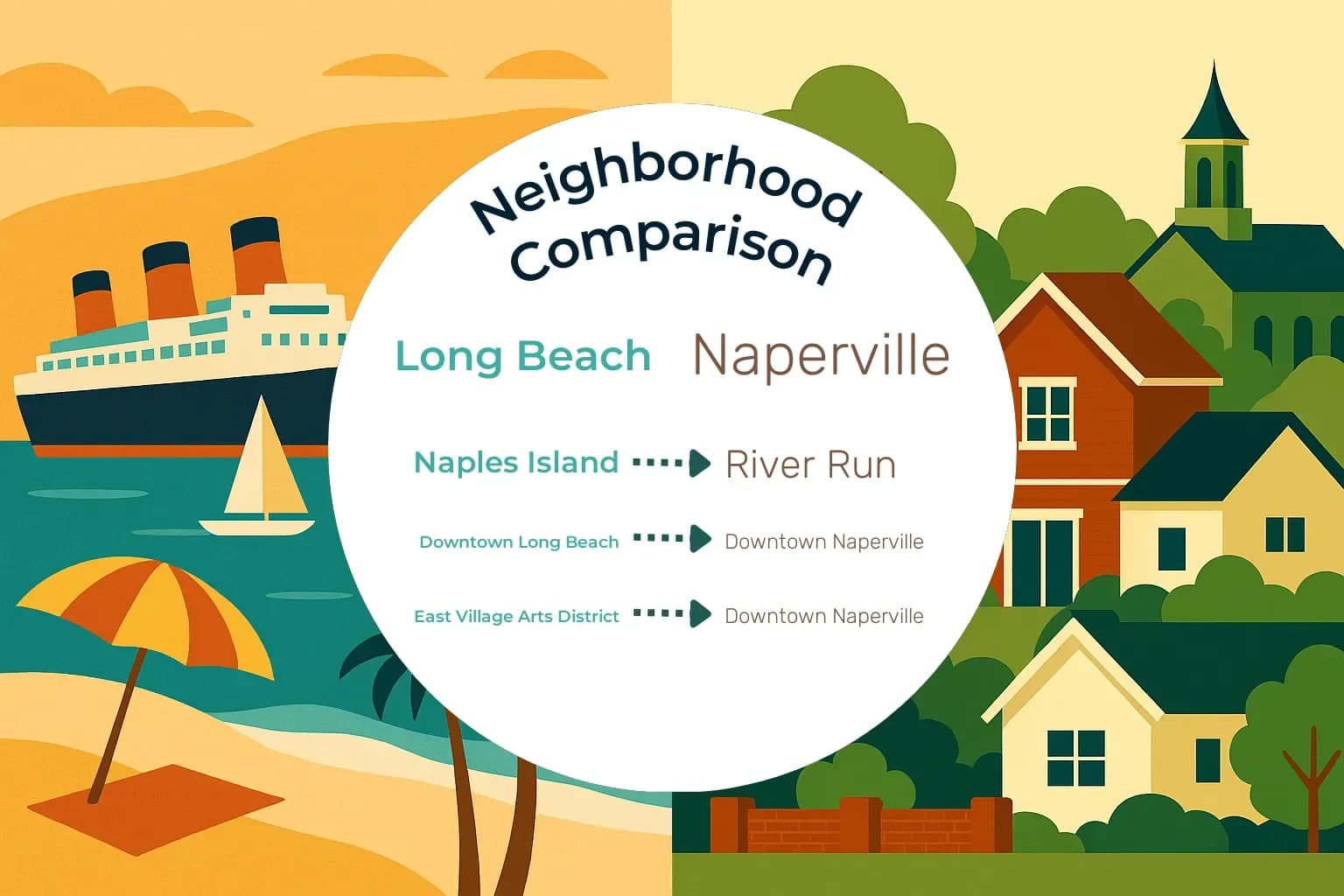 Long Beach vs Naperville Neighborhood Comparison