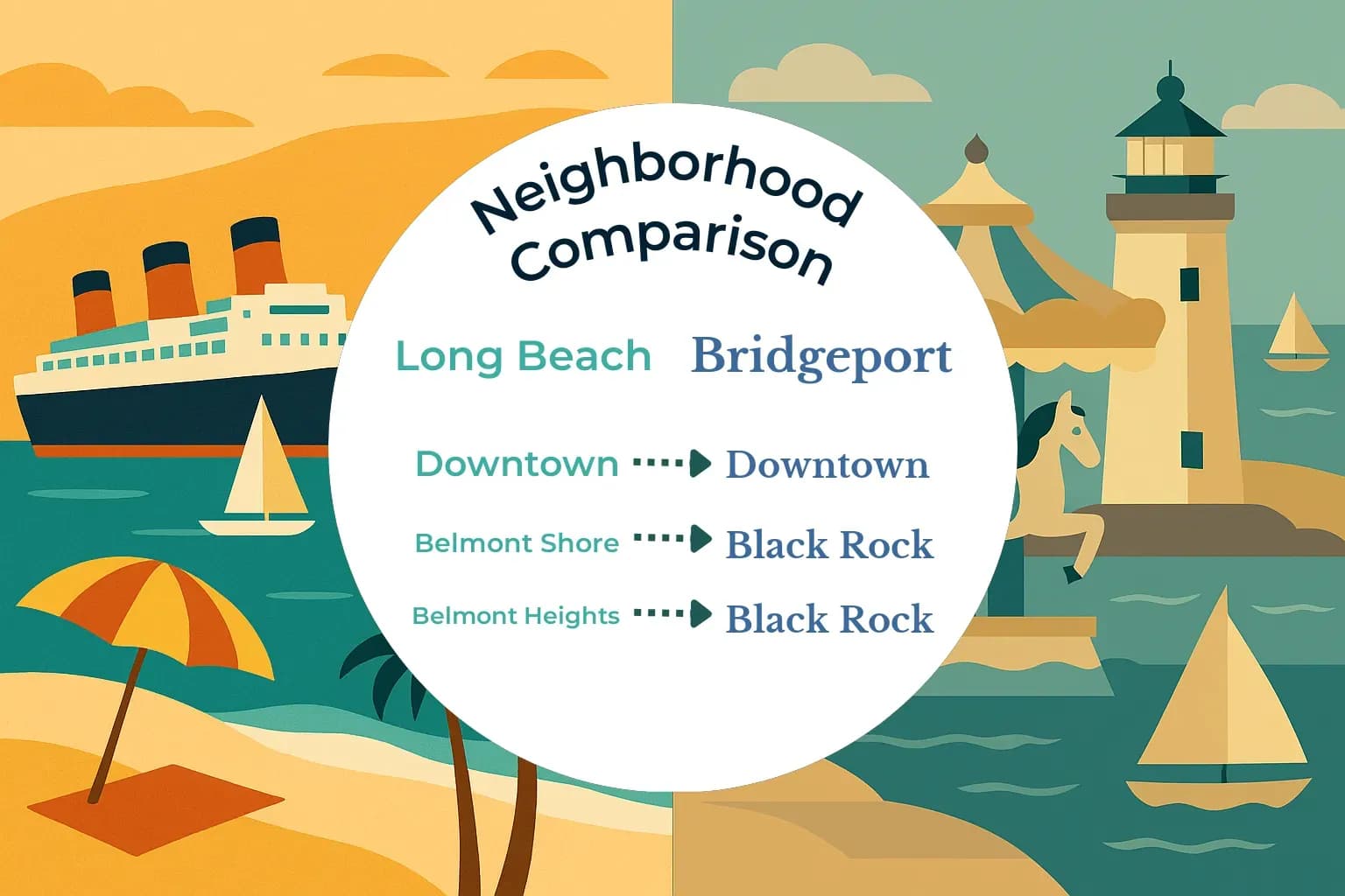 Long Beach vs Bridgeport Neighborhood Comparison