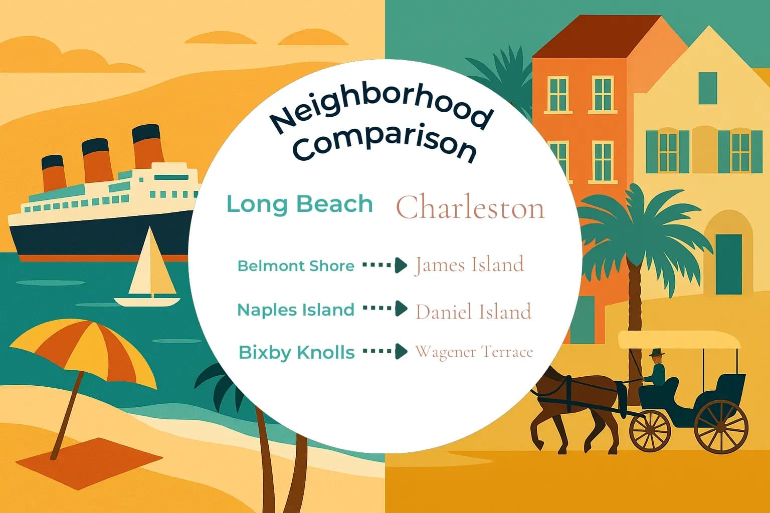 Long Beach vs Charleston Neighborhood Comparison