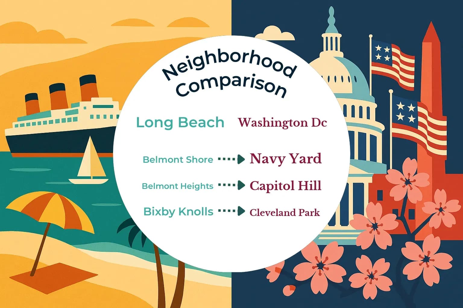 Long Beach vs Washington DC Neighborhood Comparison