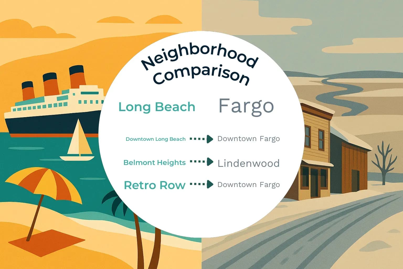 Long Beach vs Fargo Neighborhood Comparison