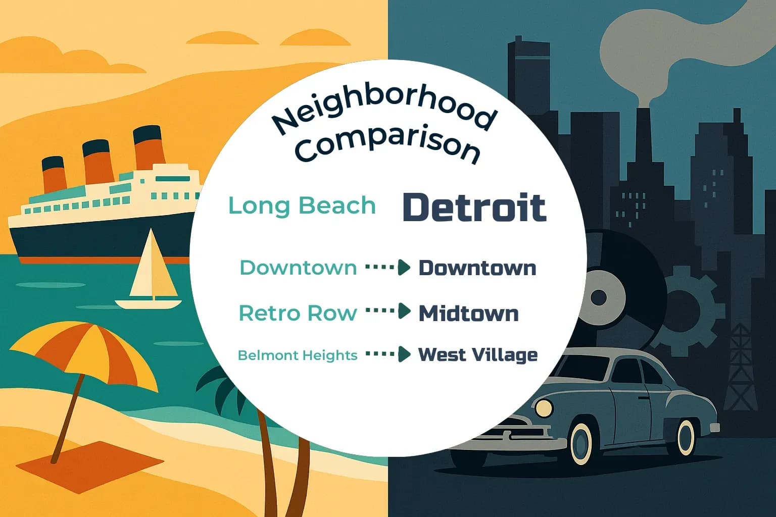 Long Beach vs Detroit Neighborhood Comparison