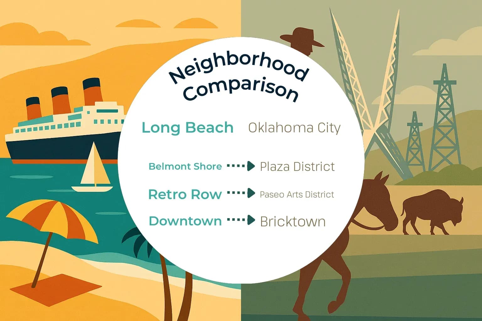 Long Beach vs Oklahoma City Neighborhood Comparison
