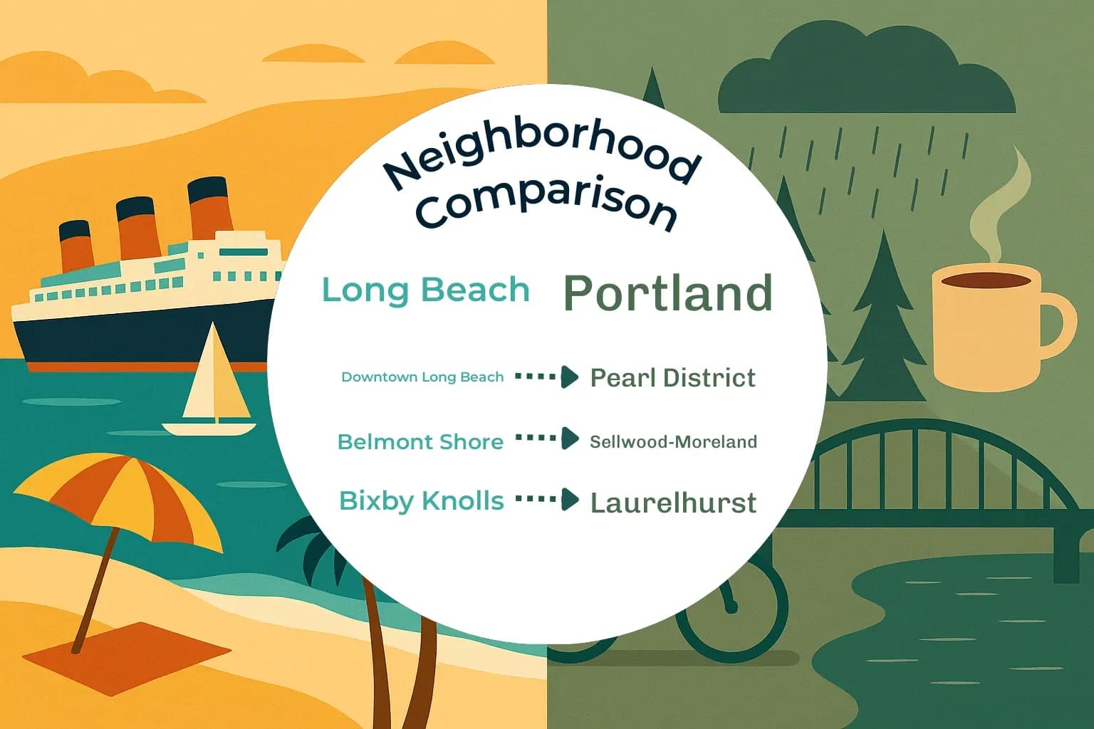 Long Beach vs Portland Neighborhood Comparison