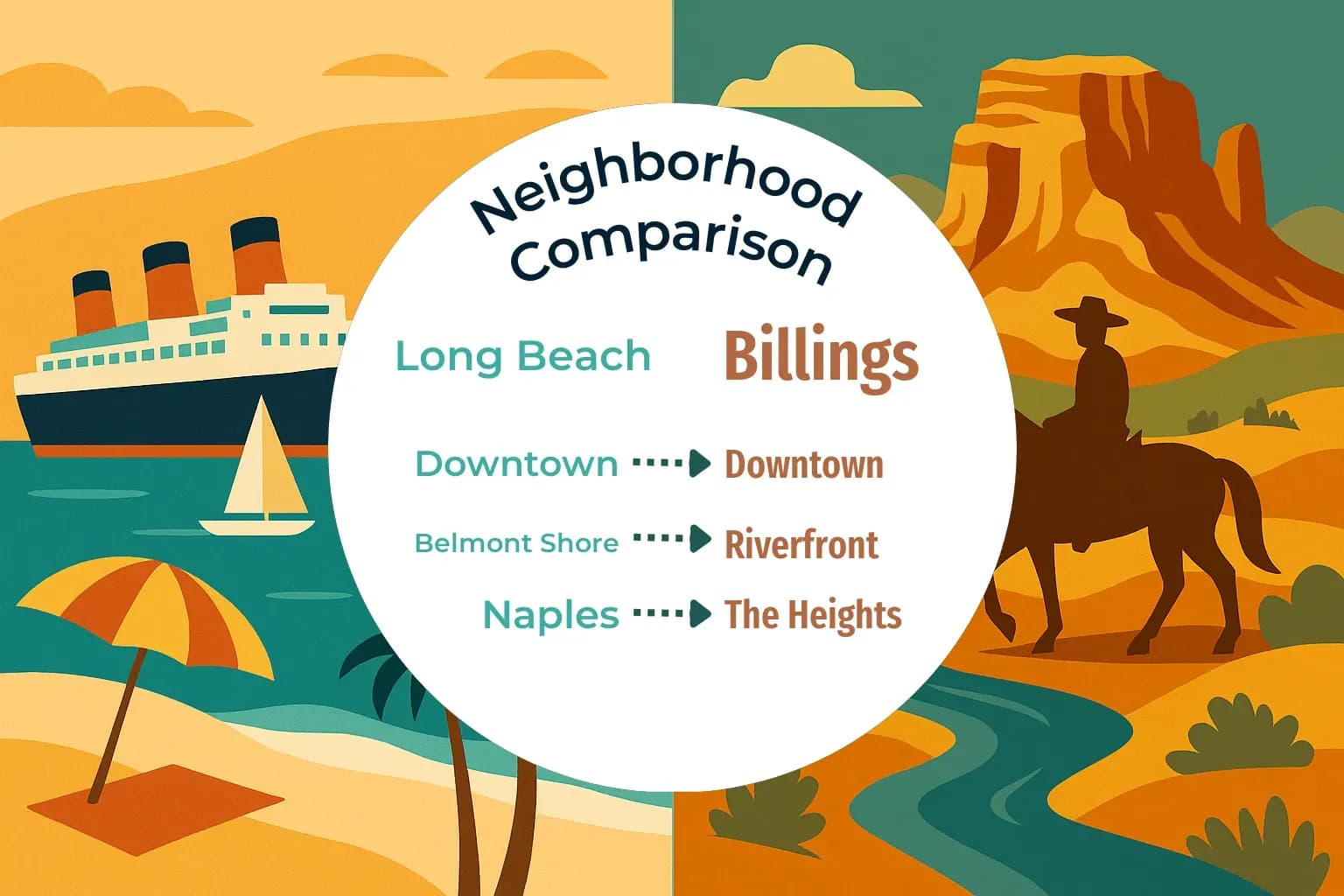Long Beach vs Billings Neighborhood Comparison