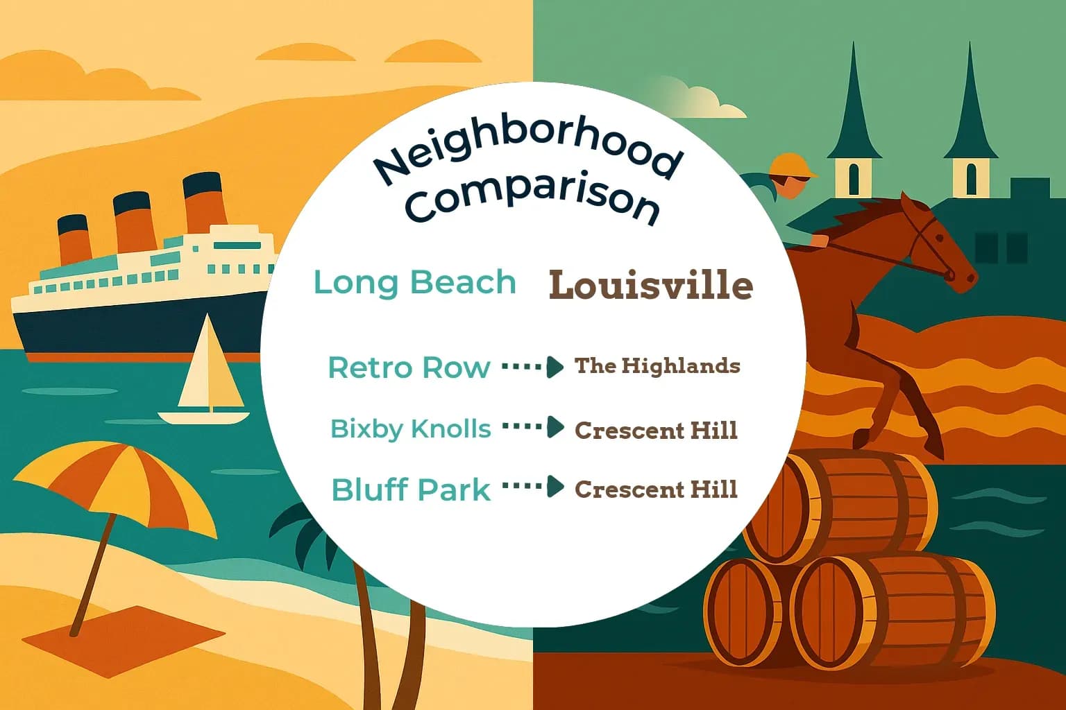 Long Beach vs Louisville Neighborhood Comparison