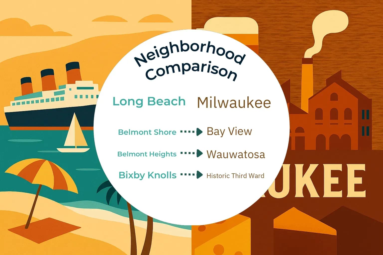 Long Beach vs Milwaukee Neighborhood Comparison