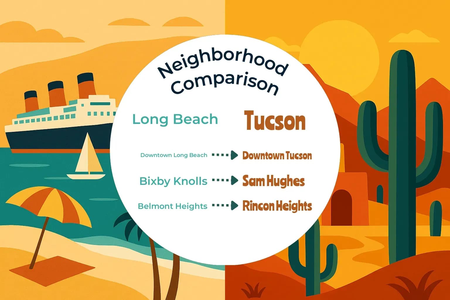 Long Beach vs Tucson Neighborhood Comparison