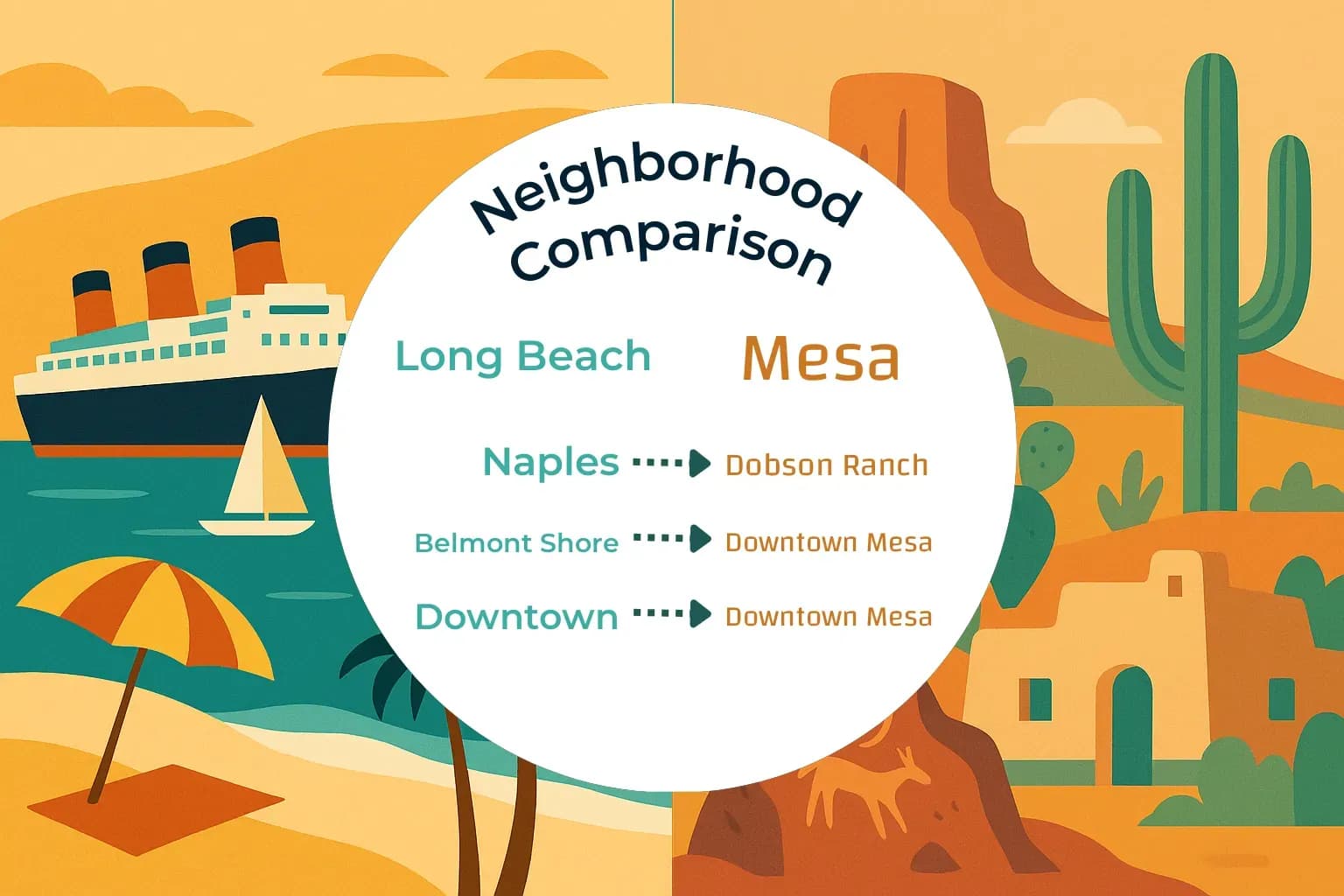 Long Beach vs Mesa Neighborhood Comparison