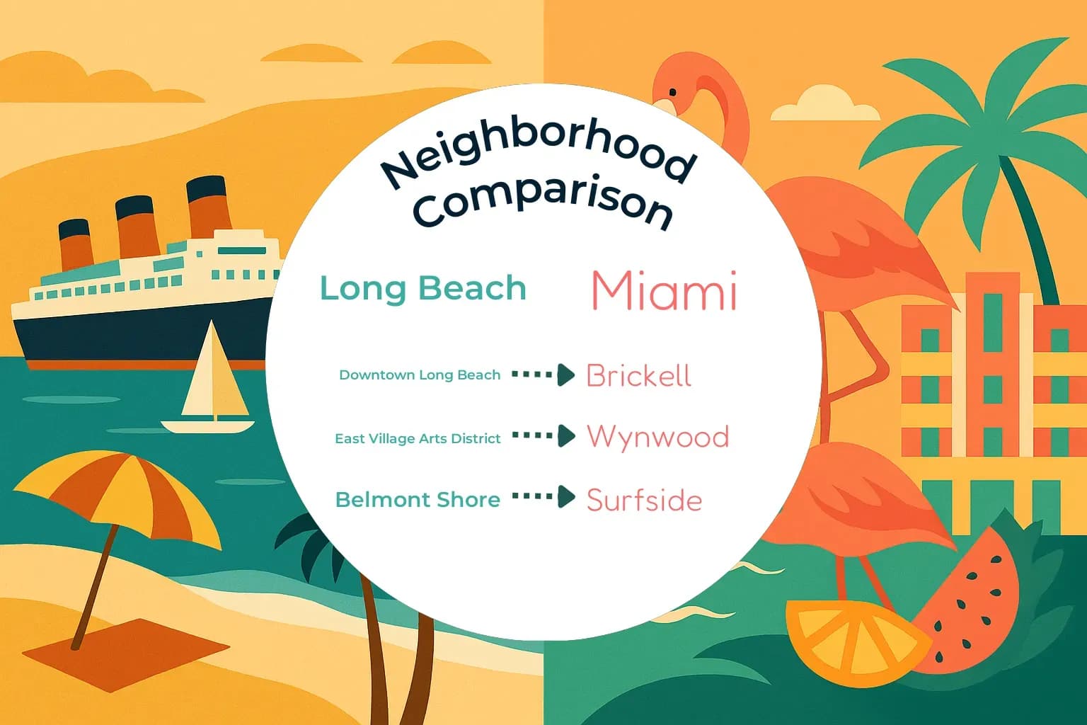 Long Beach vs Miami Neighborhood Comparison