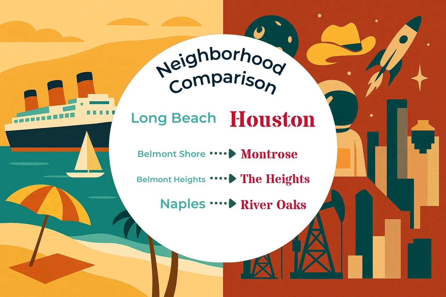 Long Beach vs Houston Neighborhood Comparison
