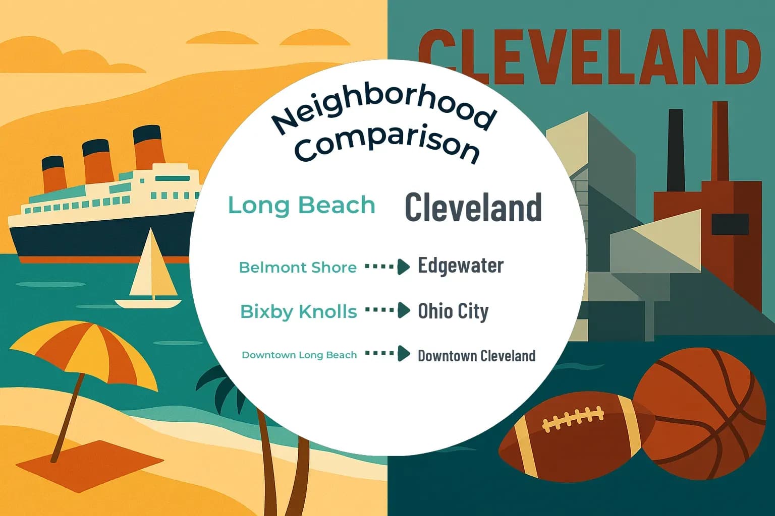 Long Beach vs Cleveland Neighborhood Comparison