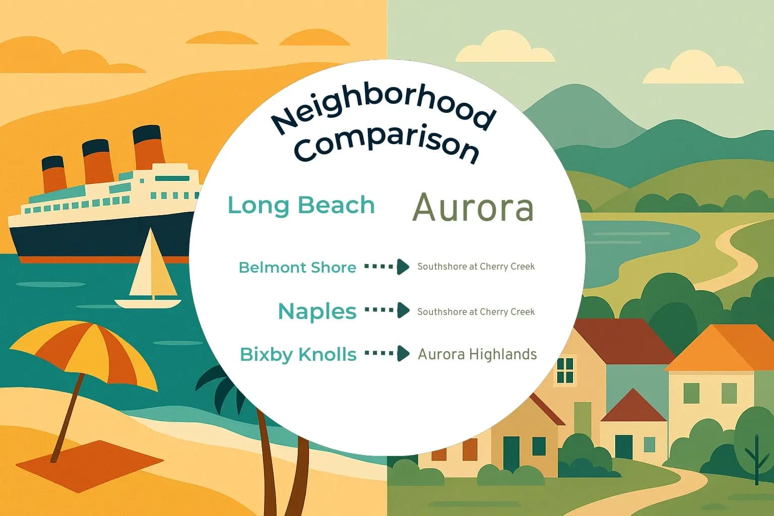 Long Beach vs Aurora Neighborhood Comparison