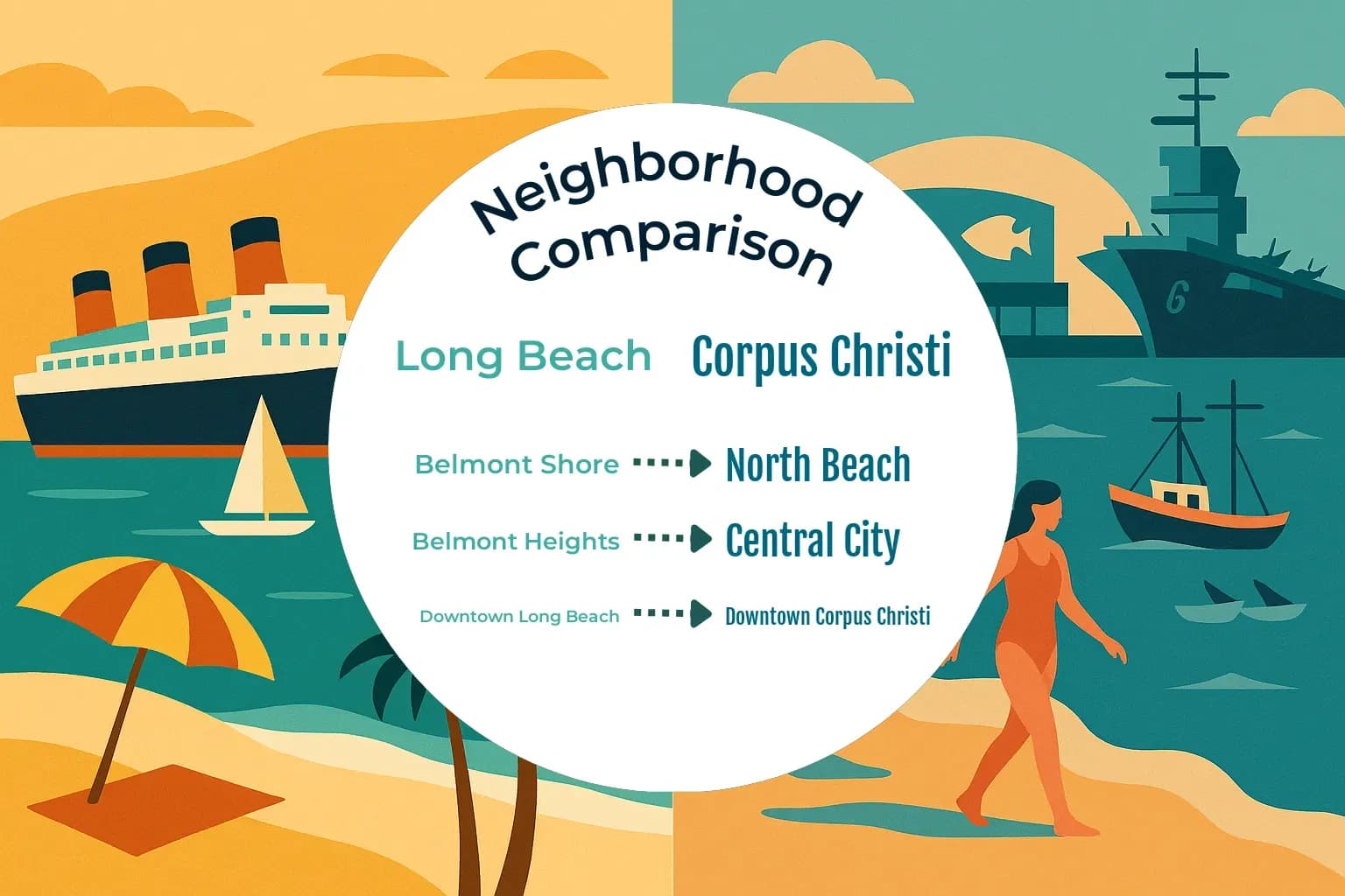 Long Beach vs Corpus Christi Neighborhood Comparison