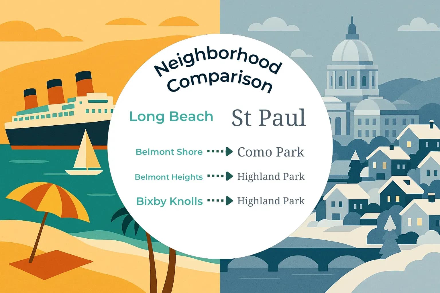 Long Beach vs St. Paul Neighborhood Comparison