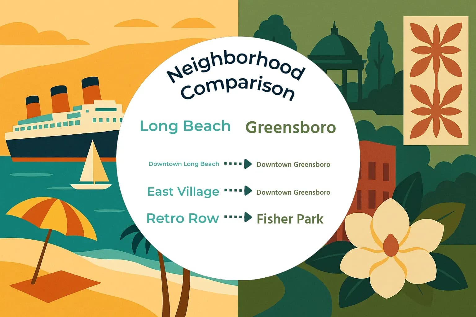 Long Beach vs Greensboro Neighborhood Comparison