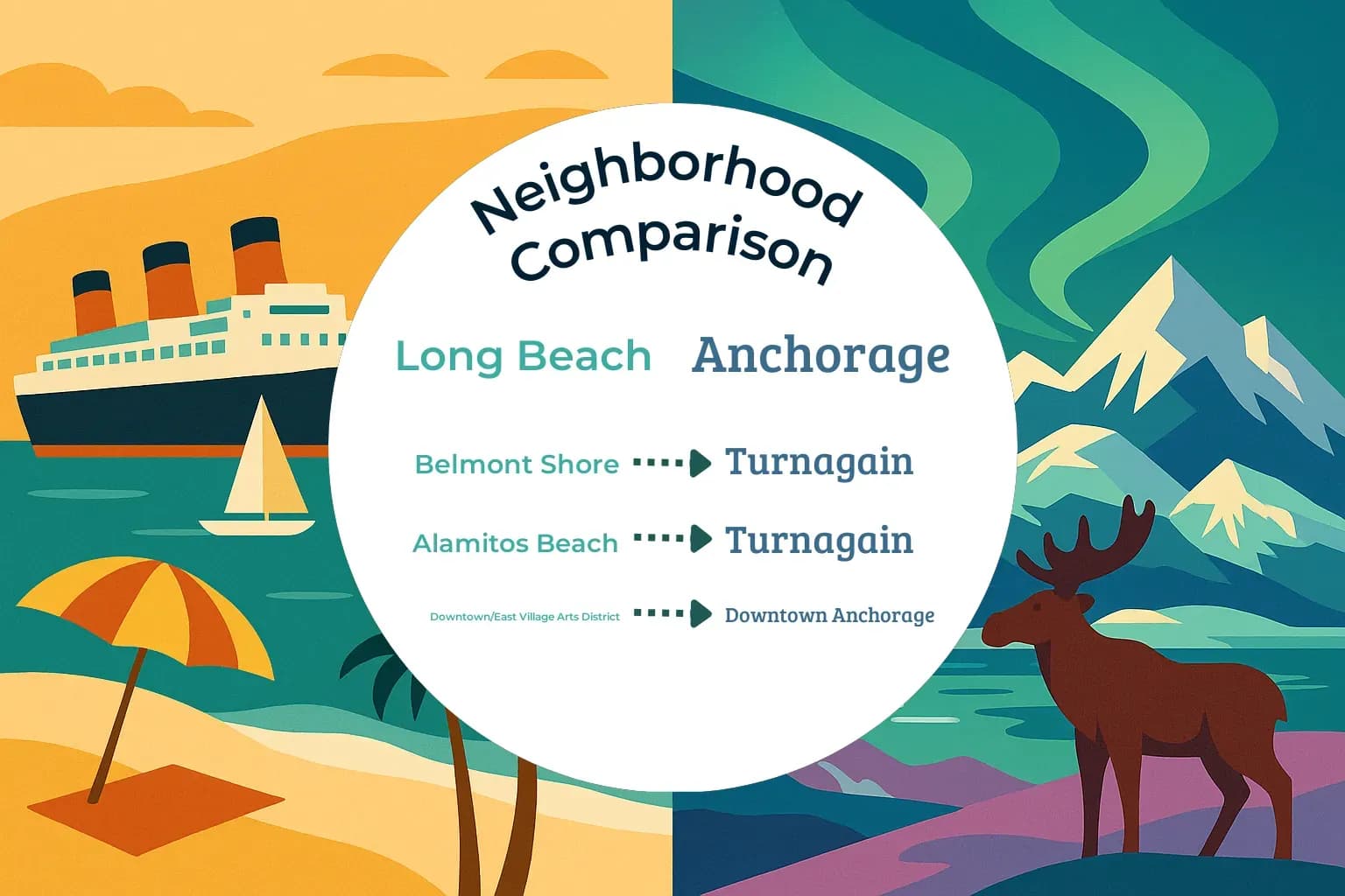 Long Beach vs Anchorage Neighborhood Comparison