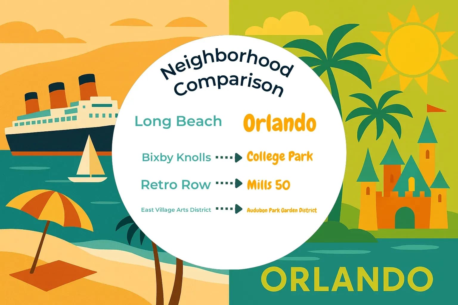 Long Beach vs Orlando Neighborhood Comparison