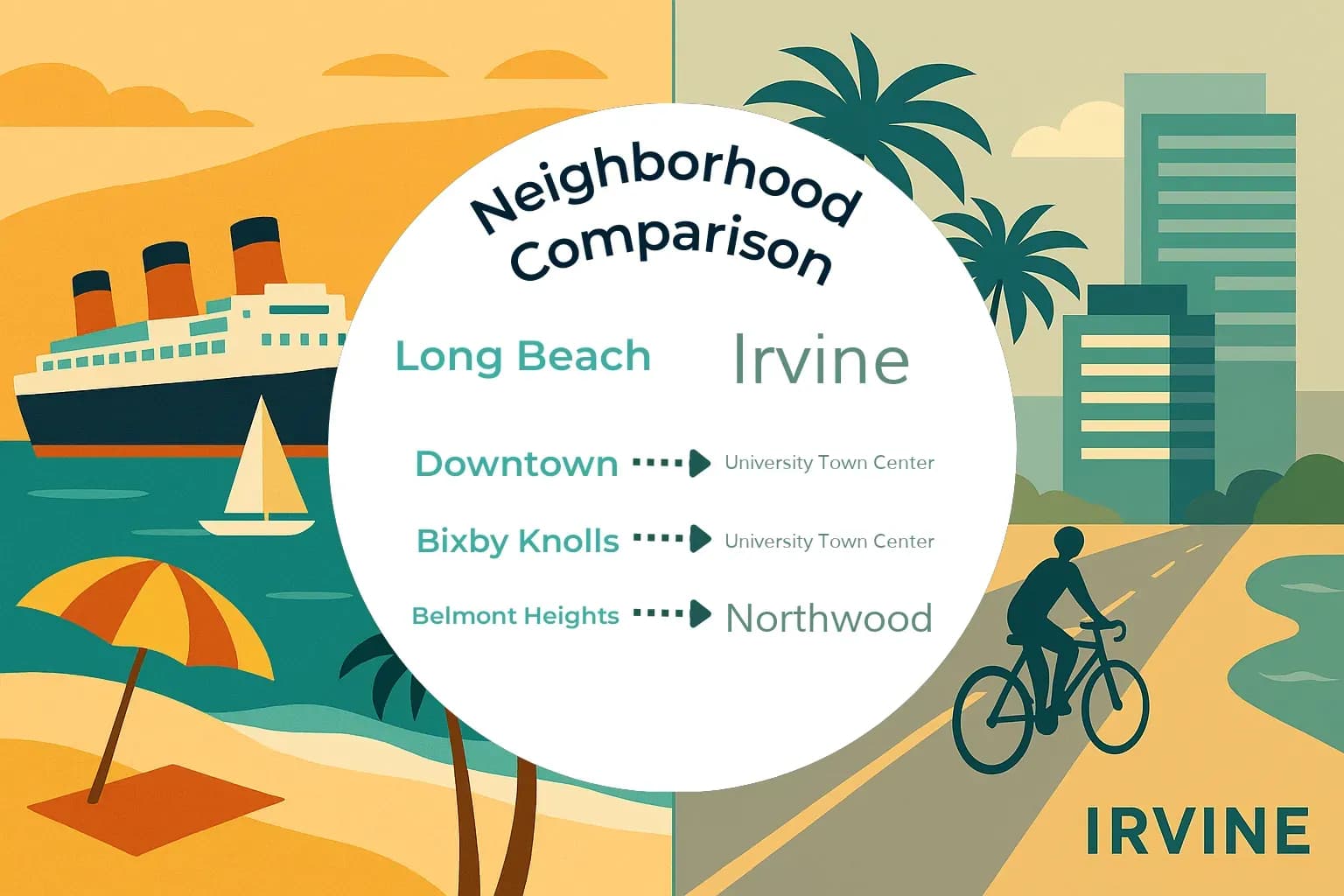 Long Beach vs Irvine Neighborhood Comparison