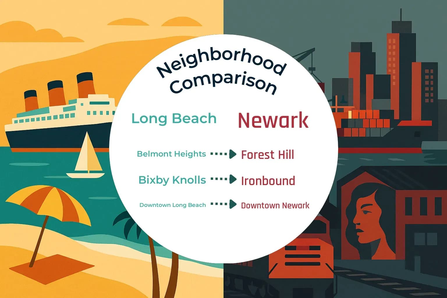 Long Beach vs Newark Neighborhood Comparison
