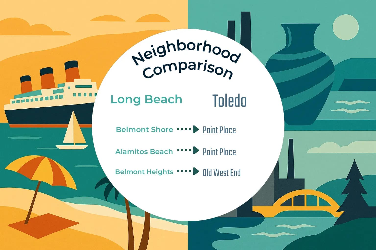 Long Beach vs Toledo Neighborhood Comparison