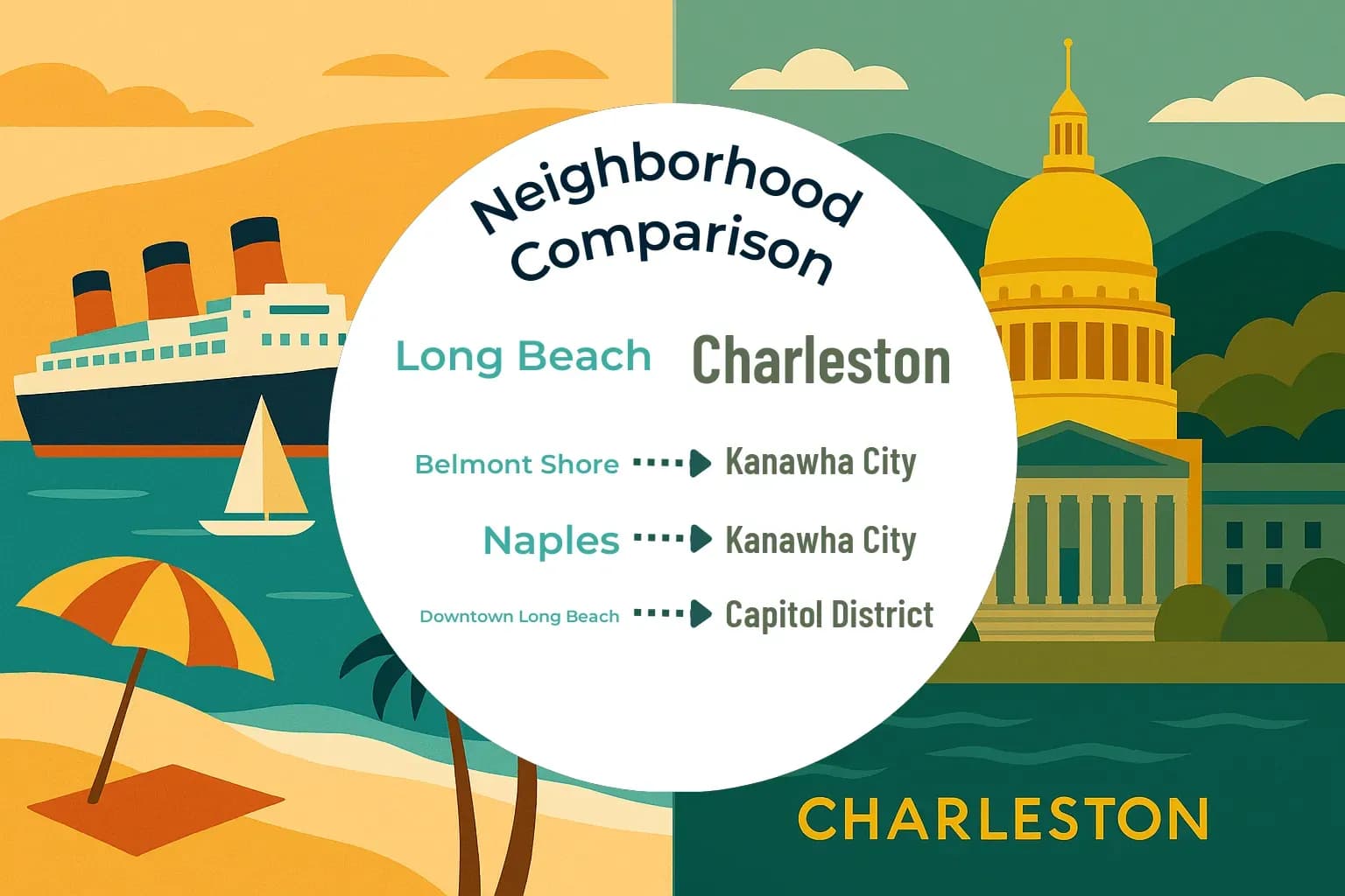 Long Beach vs Charleston Neighborhood Comparison