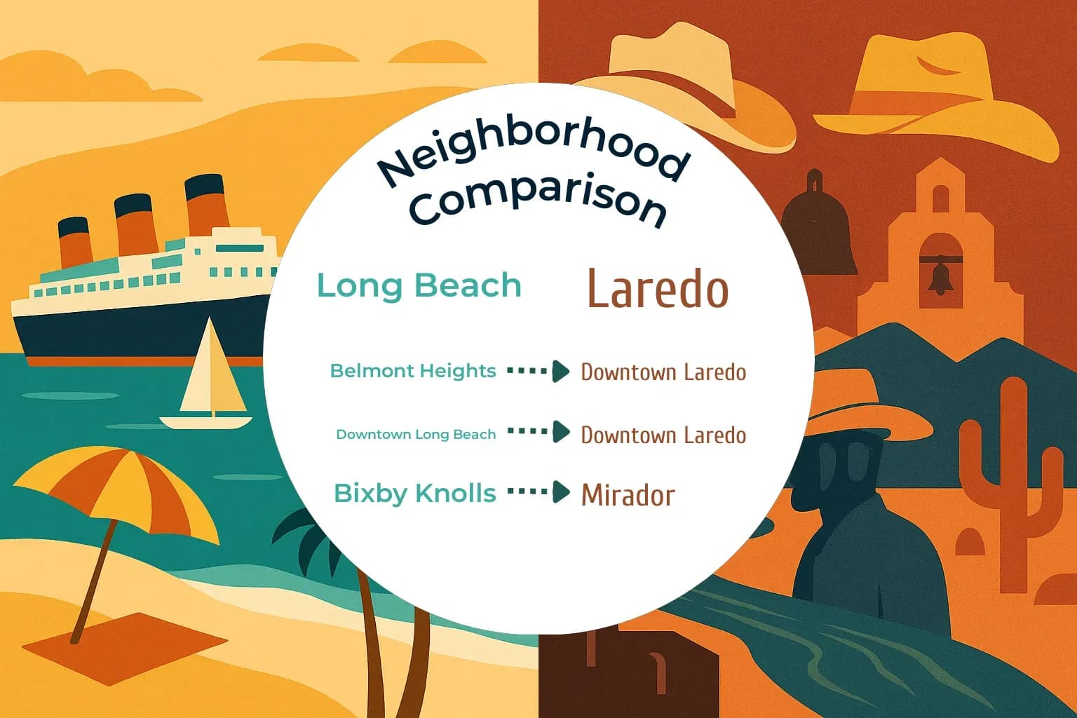 Long Beach vs Laredo Neighborhood Comparison
