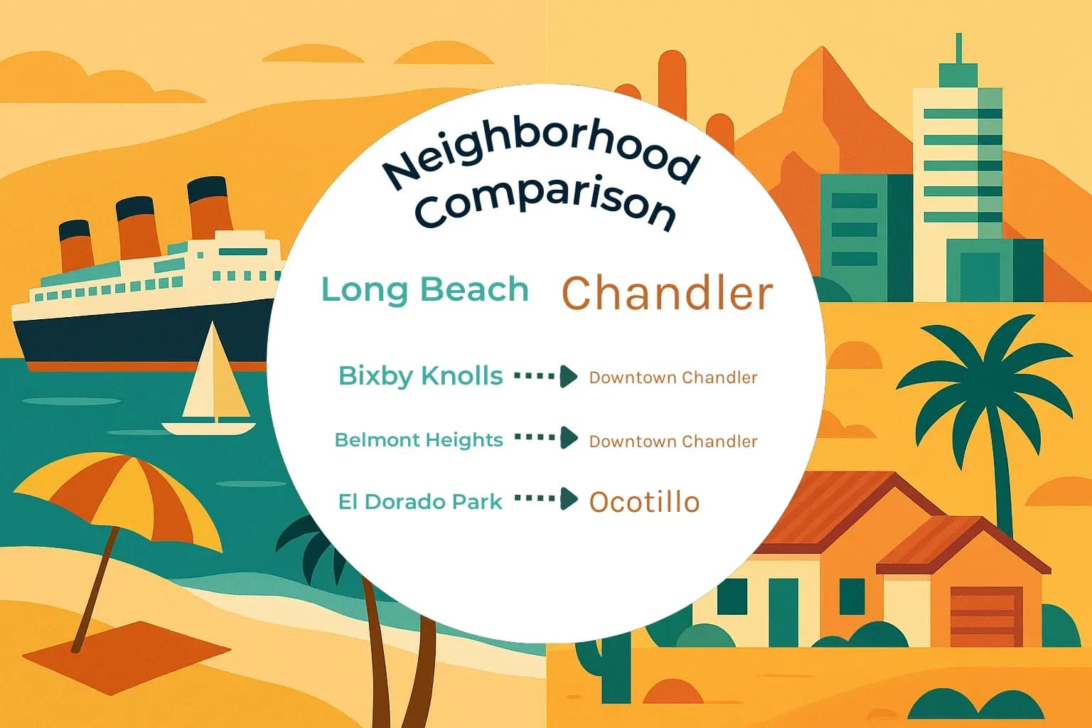 Long Beach vs Chandler Neighborhood Comparison