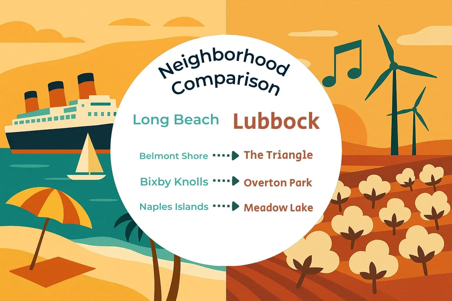 Long Beach vs Lubbock Neighborhood Comparison