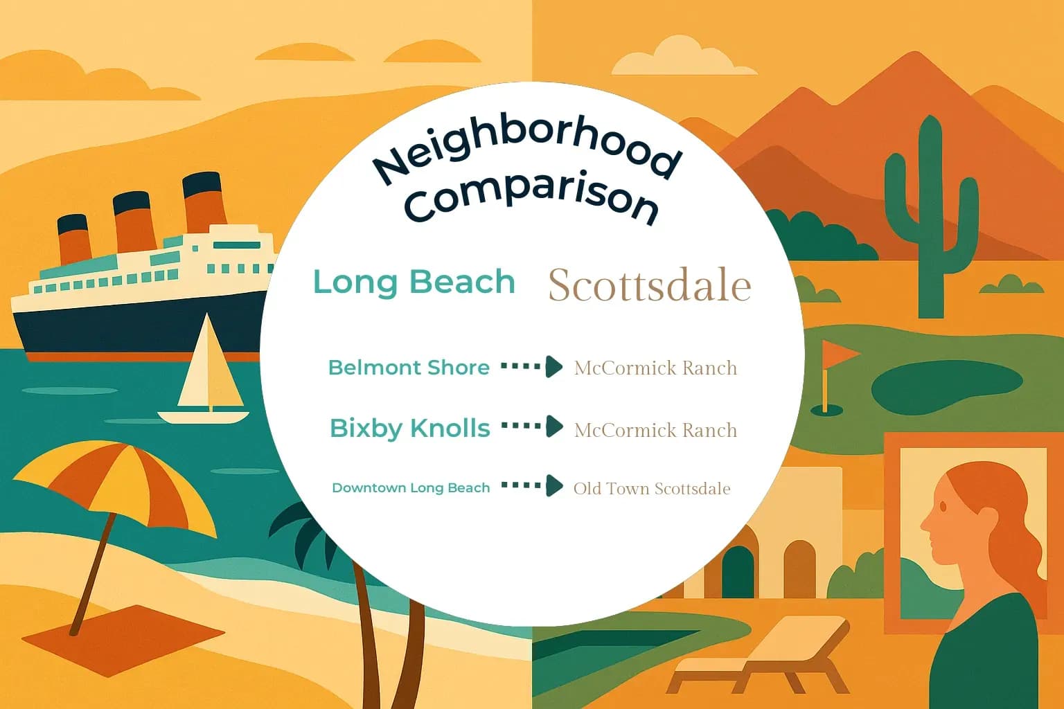 Long Beach vs Scottsdale Neighborhood Comparison