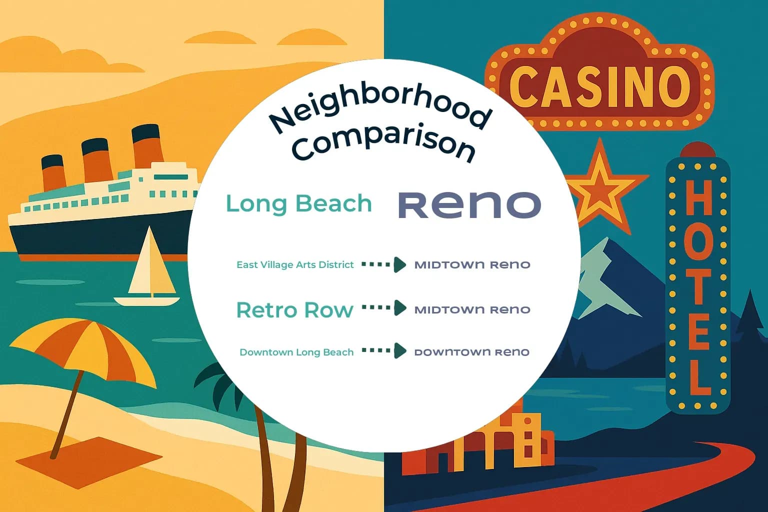 Long Beach vs Reno Neighborhood Comparison
