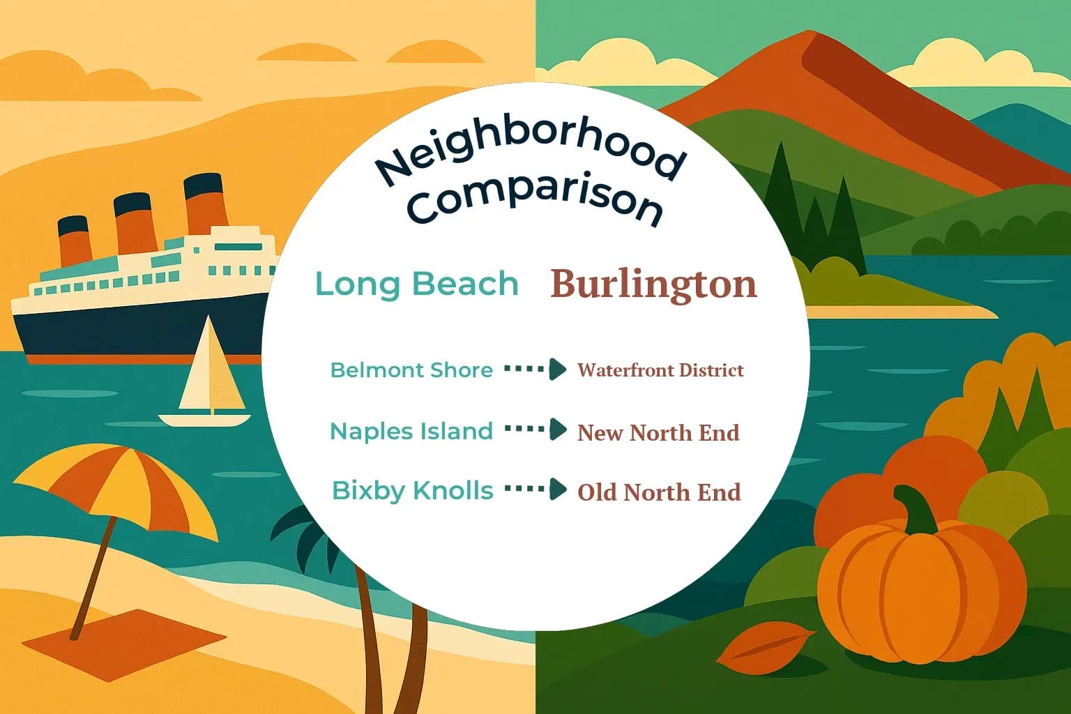 Long Beach vs Burlington Neighborhood Comparison