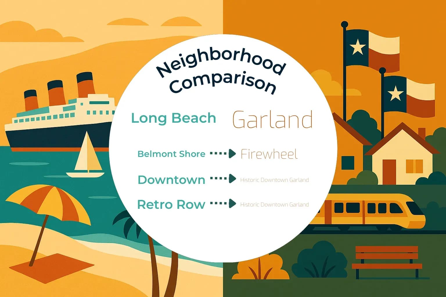 Long Beach vs Garland Neighborhood Comparison
