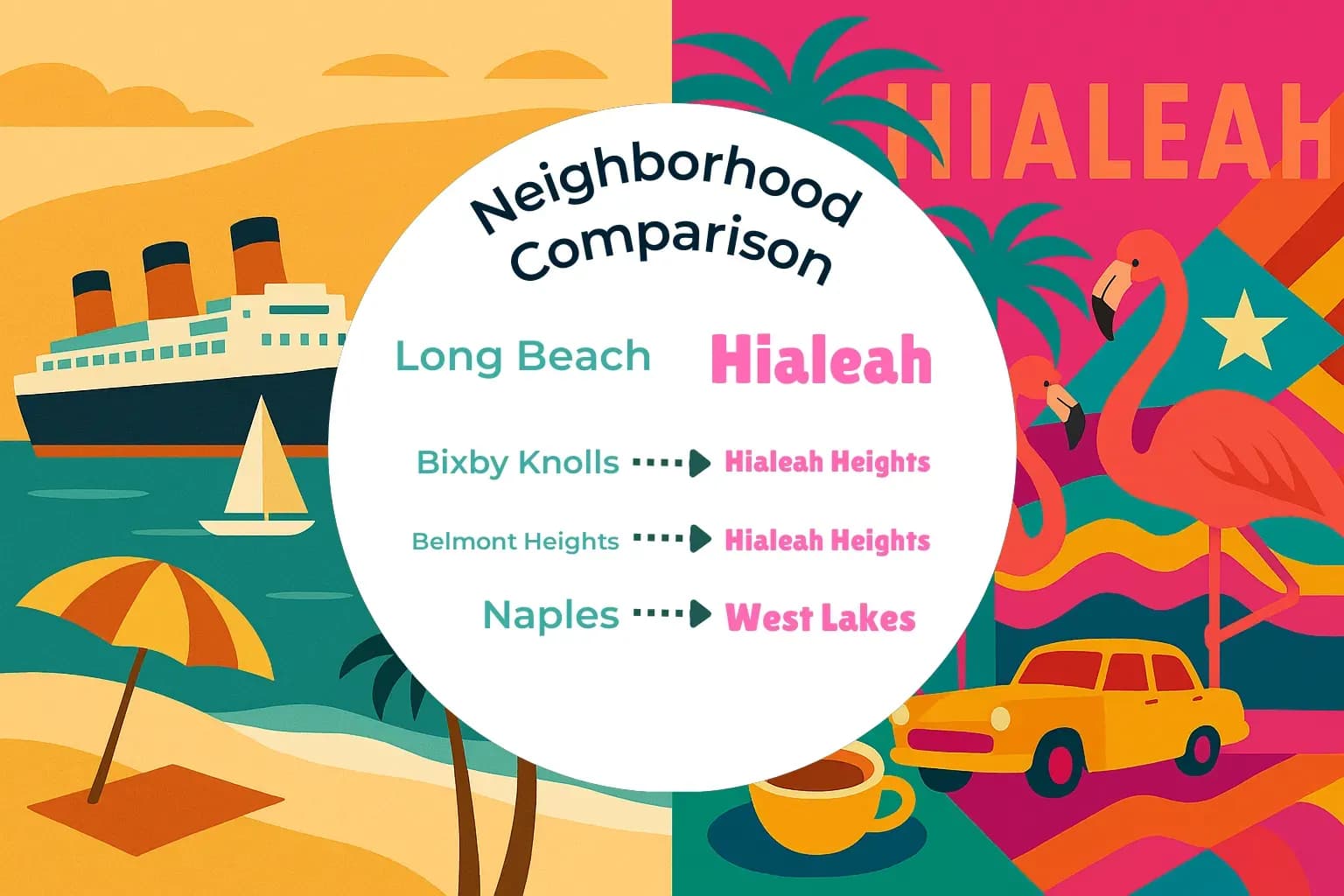Long Beach vs Hialeah Neighborhood Comparison
