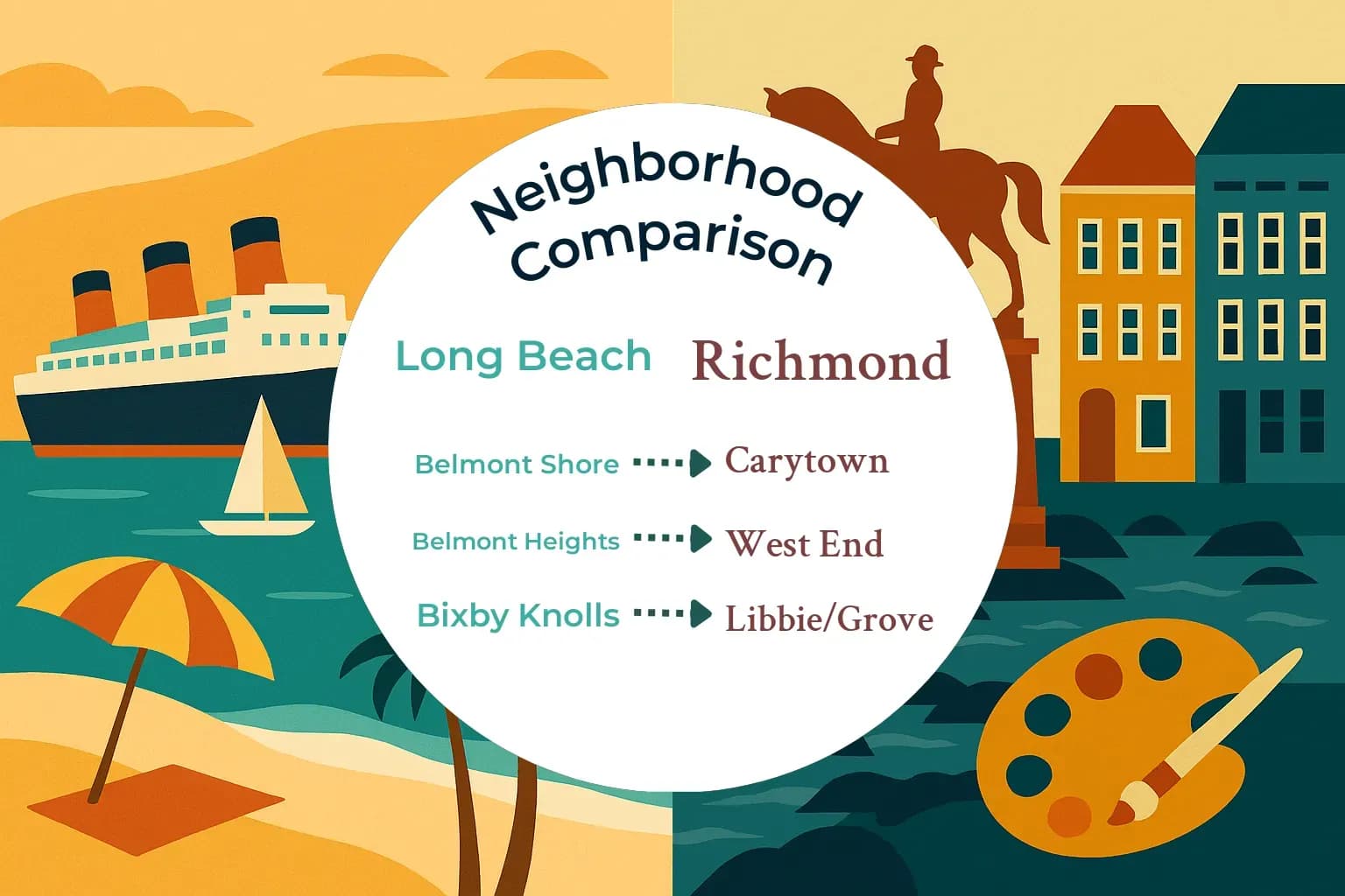 Long Beach vs Richmond Neighborhood Comparison