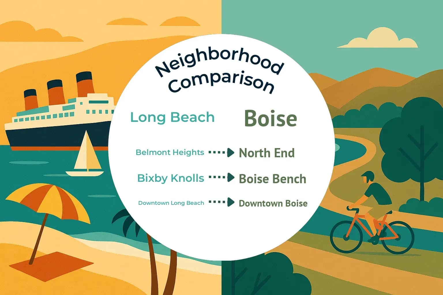Long Beach vs Boise Neighborhood Comparison