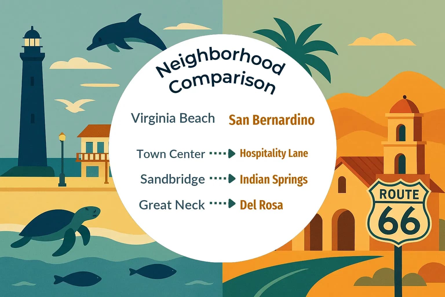 Virginia Beach vs San Bernardino Neighborhood Comparison