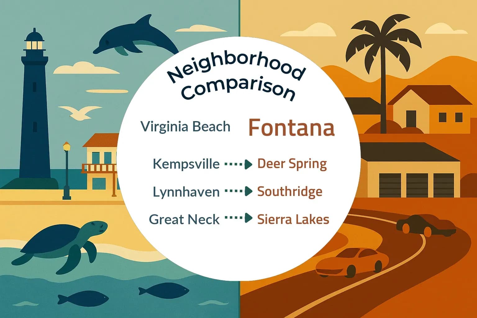 Virginia Beach vs Fontana Neighborhood Comparison