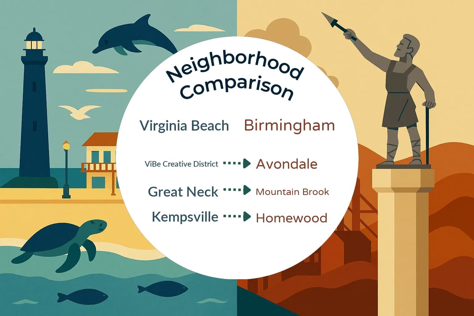 Virginia Beach vs Birmingham Neighborhood Comparison