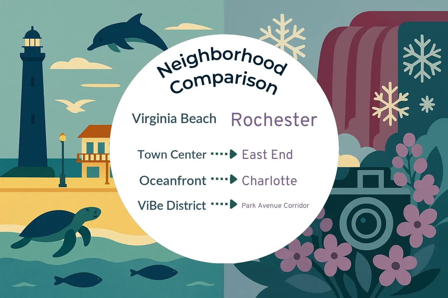 Virginia Beach vs Rochester Neighborhood Comparison