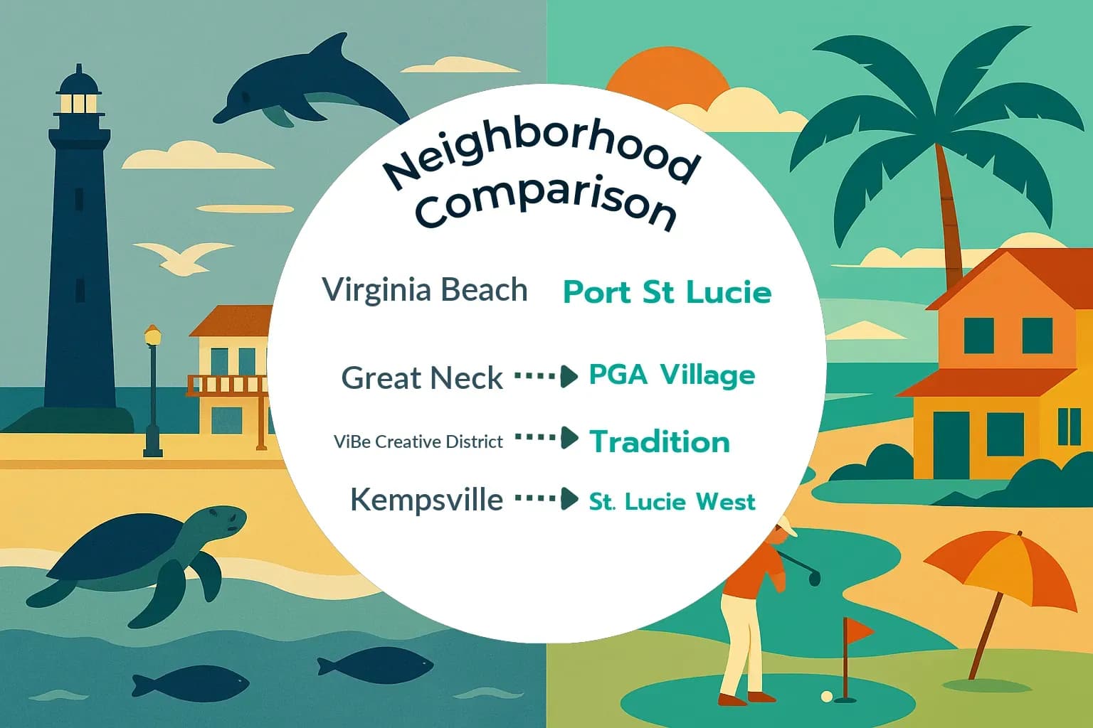Virginia Beach vs Port St. Lucie Neighborhood Comparison