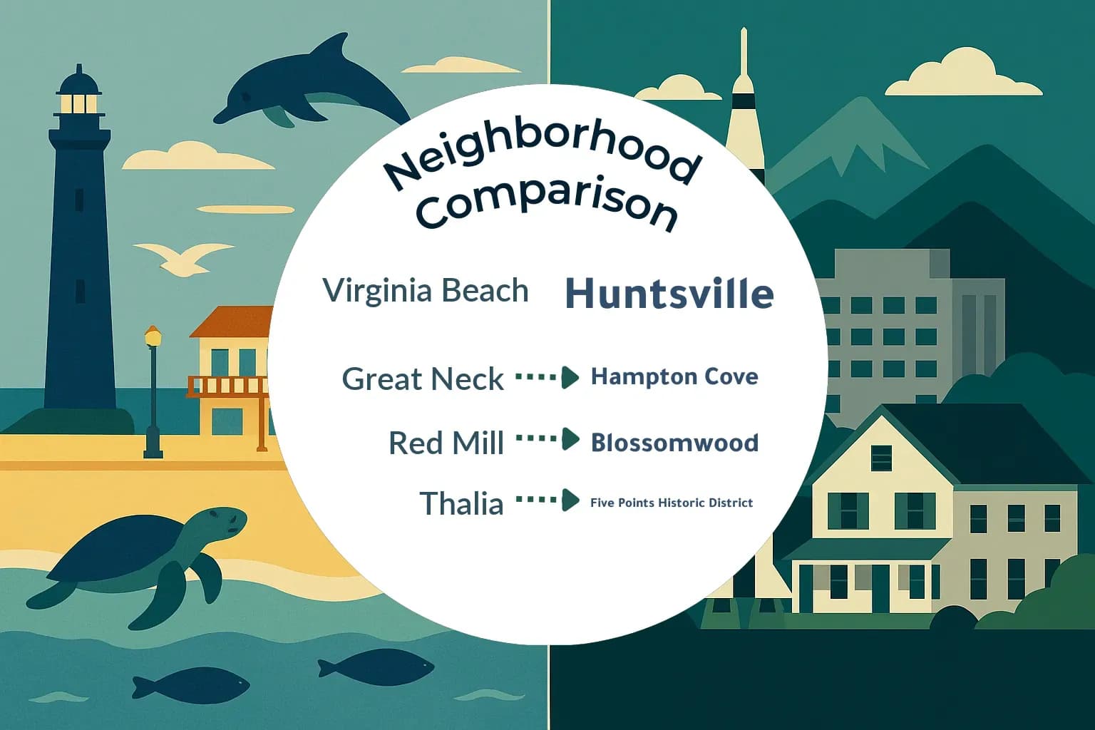 Virginia Beach vs Huntsville Neighborhood Comparison