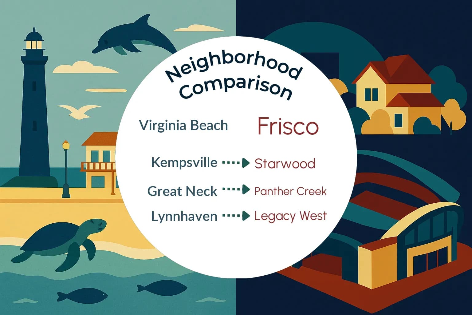 Virginia Beach vs Frisco Neighborhood Comparison